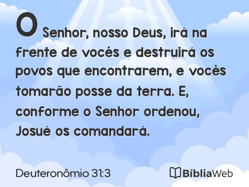 Deuteronômio 31:3 em imagem para compartilhar