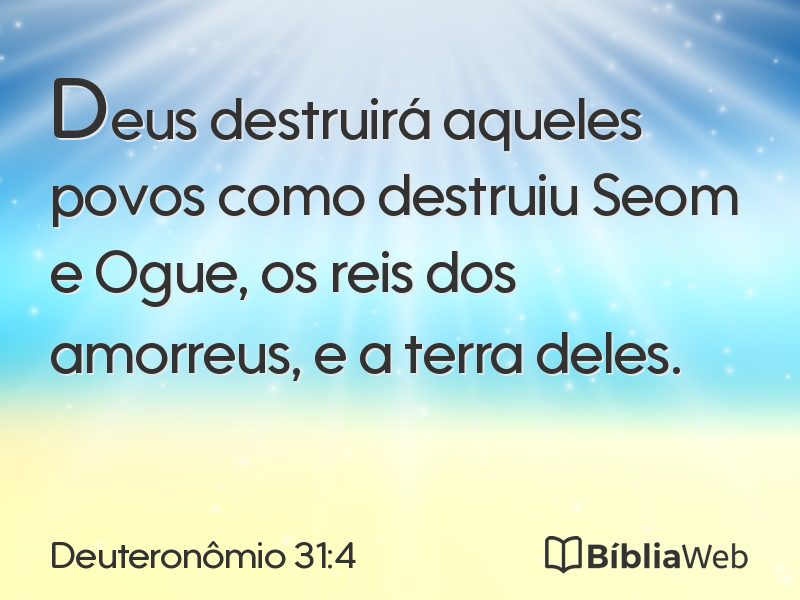 Deuteronômio 31:4 em imagem para compartilhar