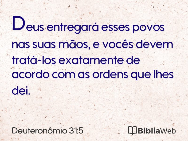 Deuteronômio 31:5 em imagem para compartilhar