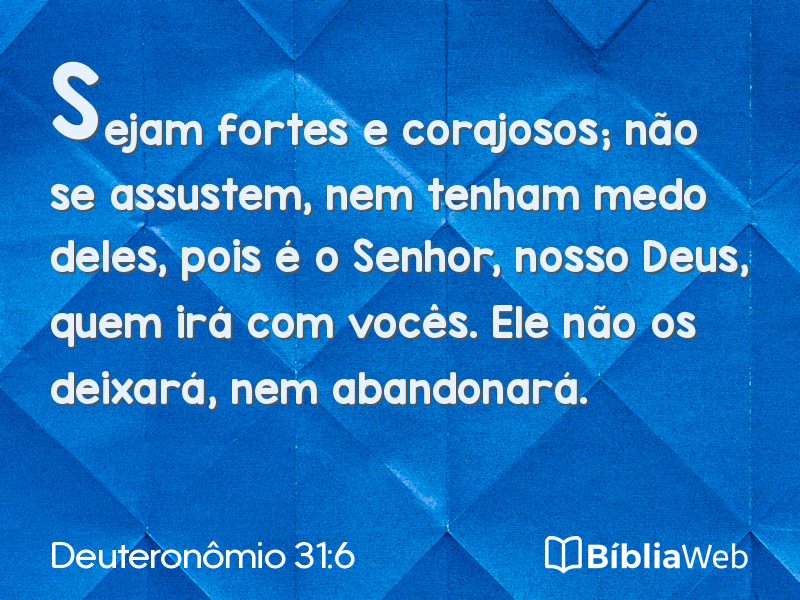 Deuteronômio 31:6 em imagem para compartilhar