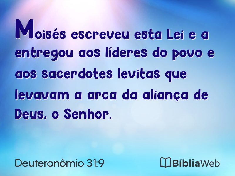Deuteronômio 31:9 em imagem para compartilhar
