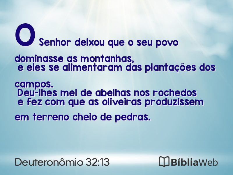 Deuteronômio 32:13 em imagem para compartilhar