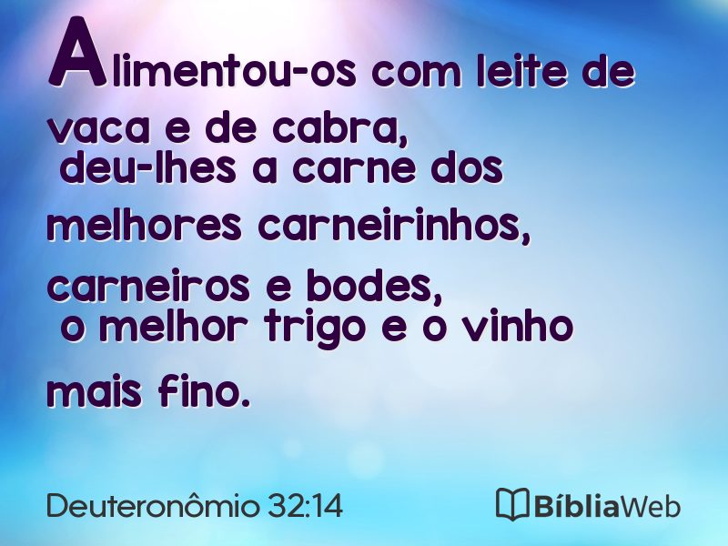 Deuteronômio 32:14 em imagem para compartilhar