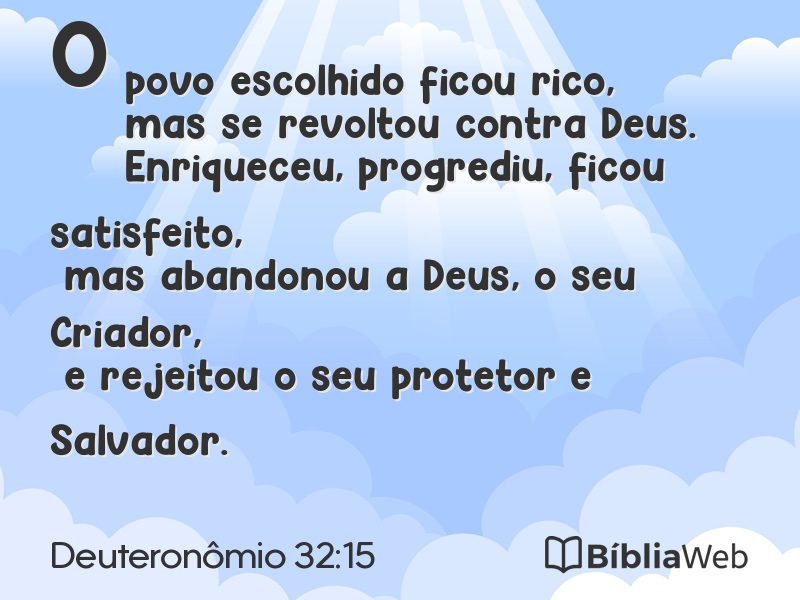Deuteronômio 32:15 em imagem para compartilhar