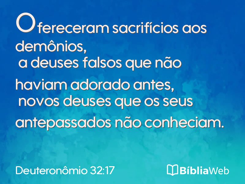 Deuteronômio 32:17 em imagem para compartilhar