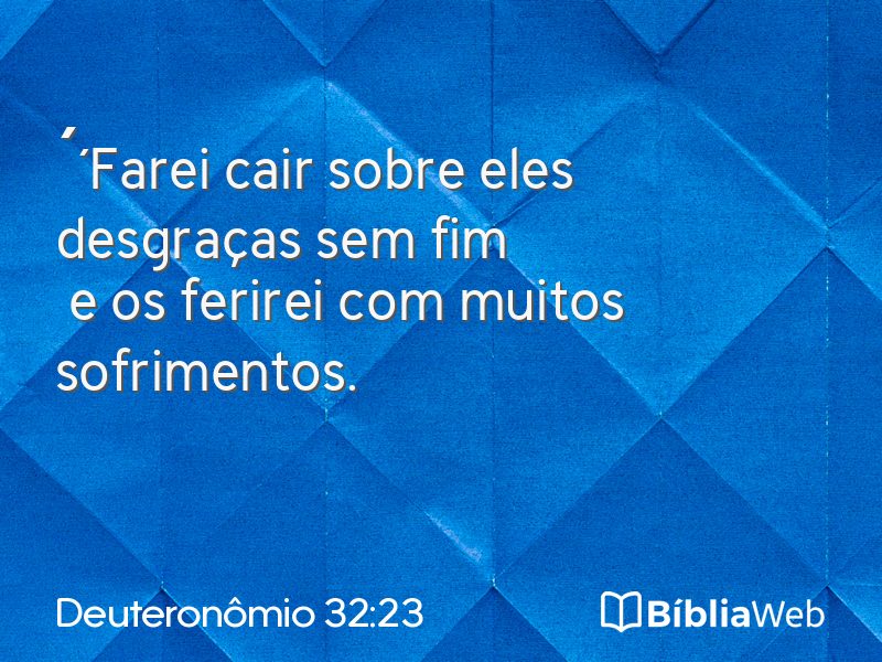 Deuteronômio 32:23 em imagem para compartilhar