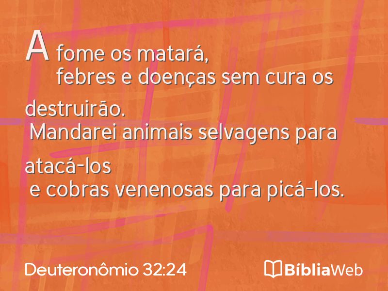 Deuteronômio 32:24 em imagem para compartilhar