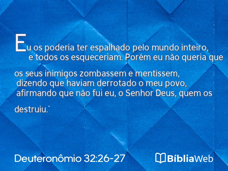 Deuteronômio 32:26-27 em imagem para compartilhar