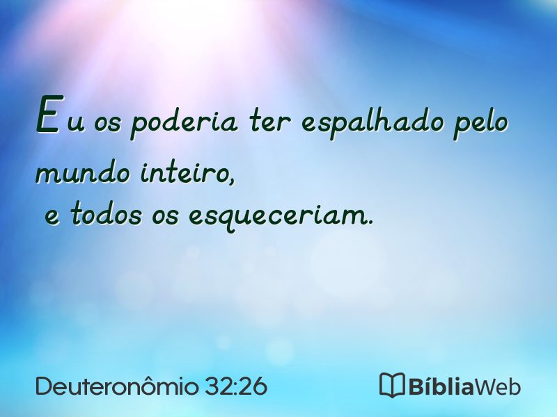 Deuteronômio 32:26 em imagem para compartilhar