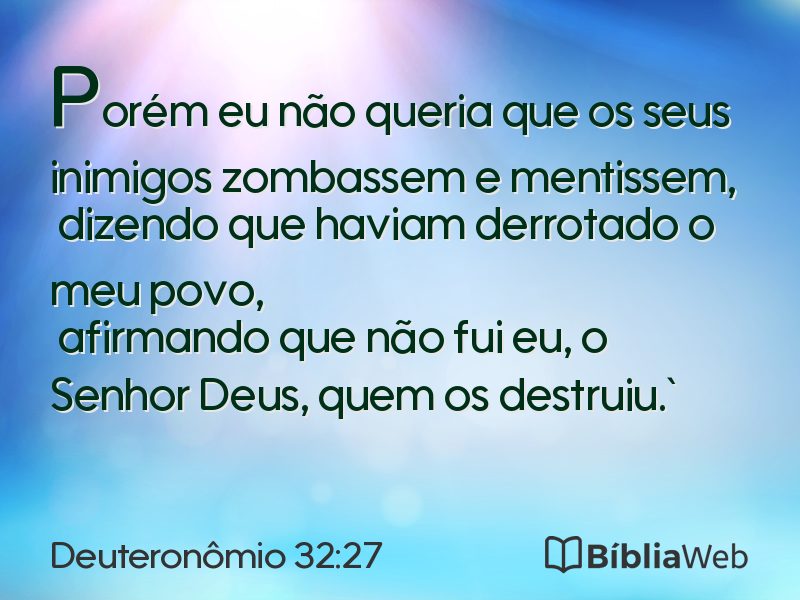 Deuteronômio 32:27 em imagem para compartilhar