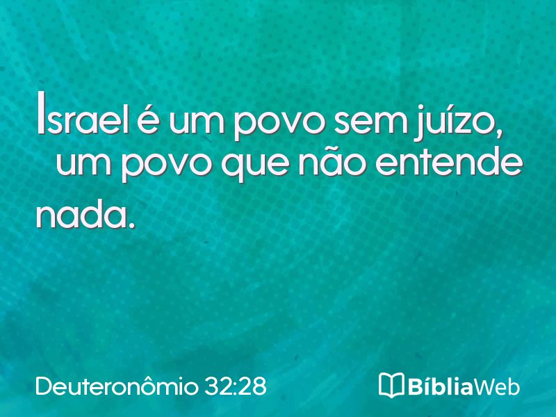 Deuteronômio 32:28 em imagem para compartilhar