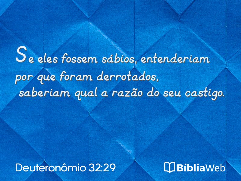 Deuteronômio 32:29 em imagem para compartilhar