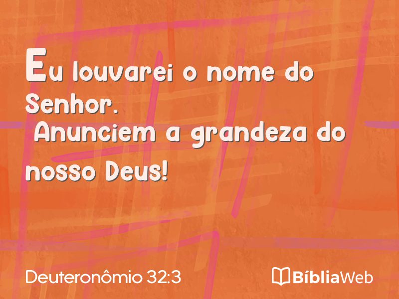 Deuteronômio 32:3 em imagem para compartilhar