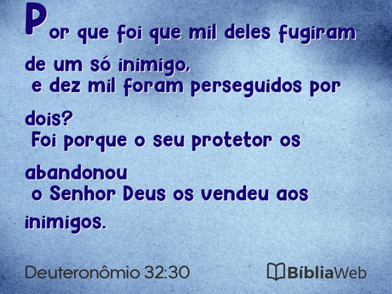Deuteronômio 32:30 em imagem para compartilhar