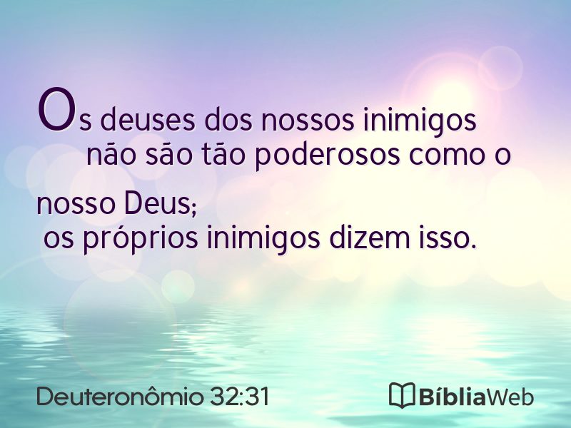 Deuteronômio 32:31 em imagem para compartilhar