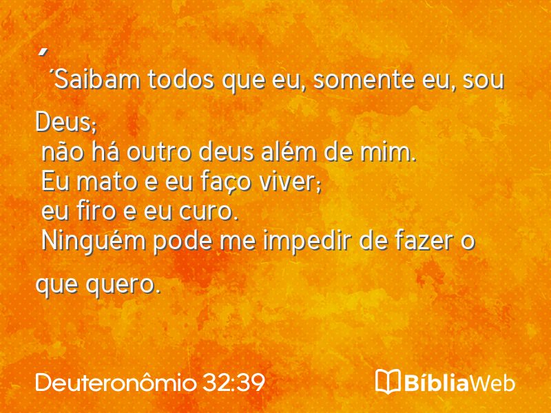Deuteronômio 32:39 em imagem para compartilhar