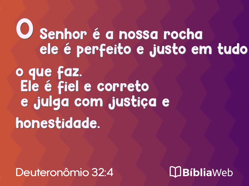 Deuteronômio 32:4 em imagem para compartilhar