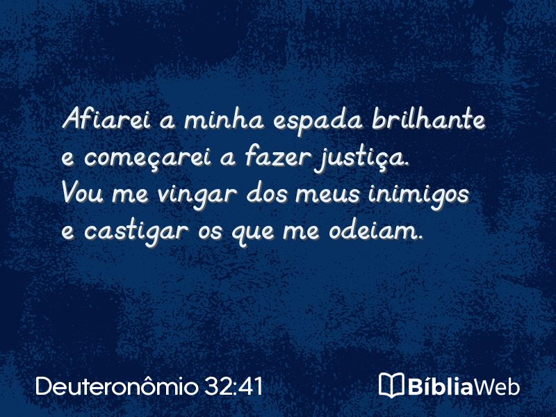 Deuteronômio 32:41 em imagem para compartilhar