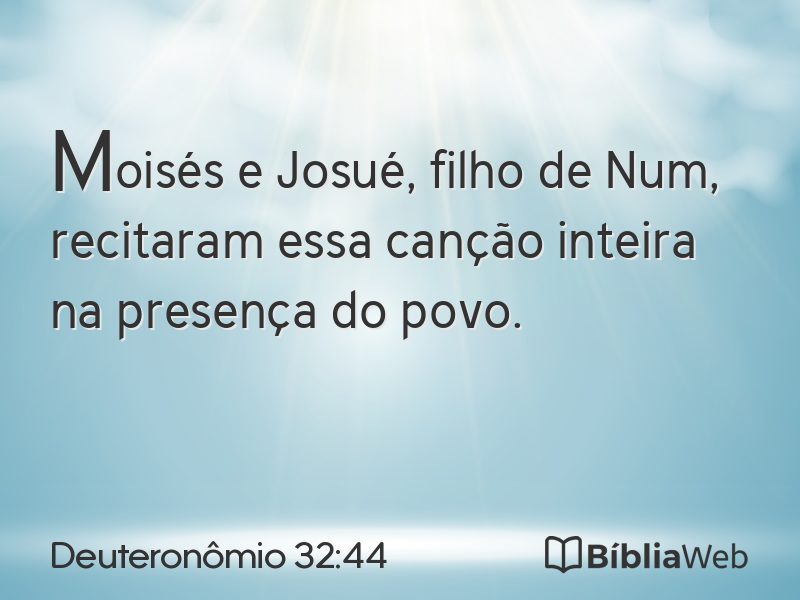 Deuteronômio 32:44 em imagem para compartilhar
