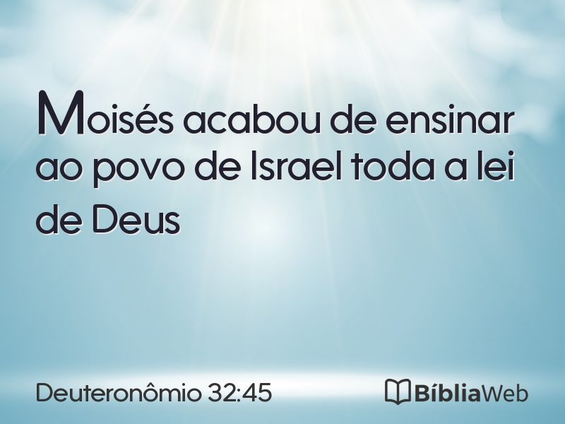 Deuteronômio 32:45 em imagem para compartilhar