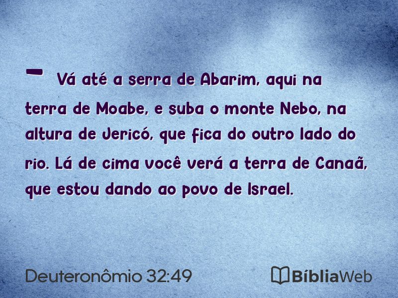 Deuteronômio 32:49 em imagem para compartilhar