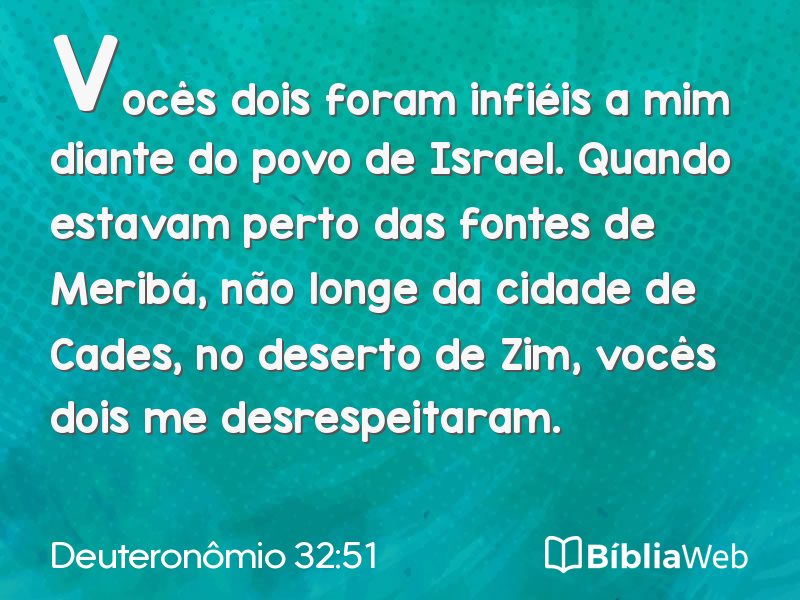 Deuteronômio 32:51 em imagem para compartilhar