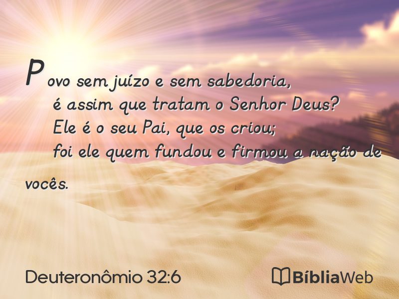 Deuteronômio 32:6 em imagem para compartilhar