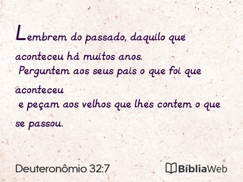 Deuteronômio 32:7 em imagem para compartilhar