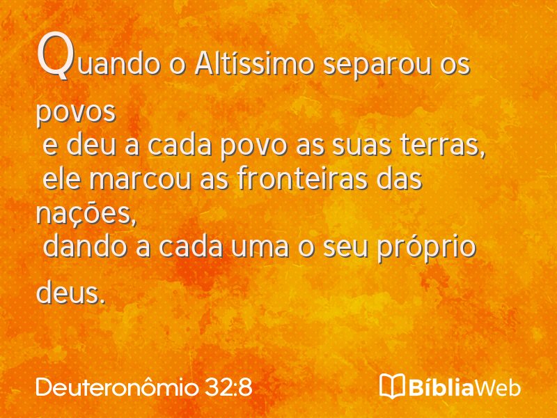 Deuteronômio 32:8 em imagem para compartilhar