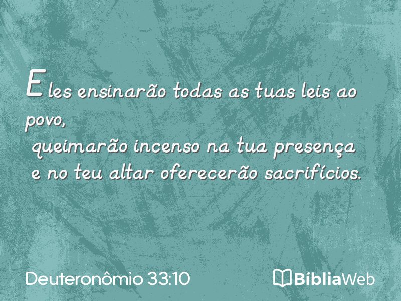 Deuteronômio 33:10 em imagem para compartilhar