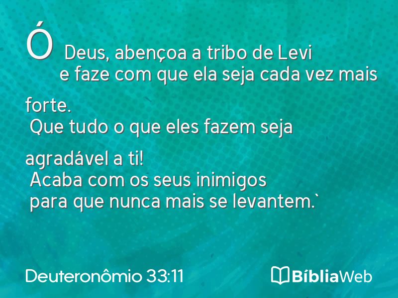 Deuteronômio 33:11 em imagem para compartilhar