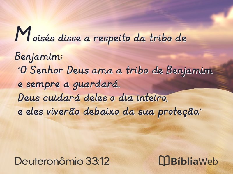 Deuteronômio 33:12 em imagem para compartilhar