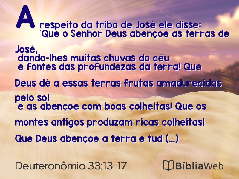 Deuteronômio 33:13-17 em imagem para compartilhar