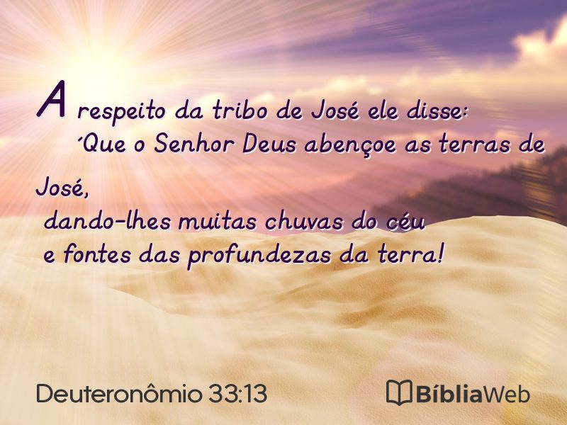 Deuteronômio 33:13 em imagem para compartilhar