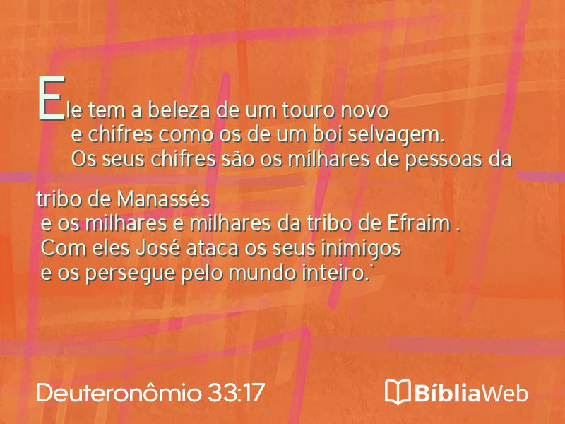 Deuteronômio 33:17 em imagem para compartilhar