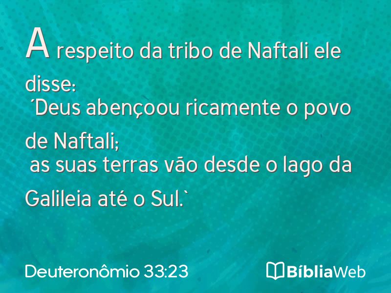 Deuteronômio 33:23 em imagem para compartilhar