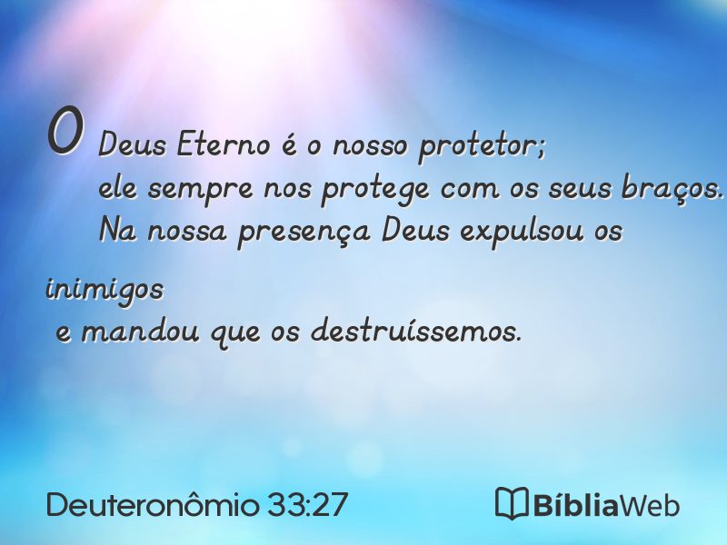 Deuteronômio 33:27 em imagem para compartilhar
