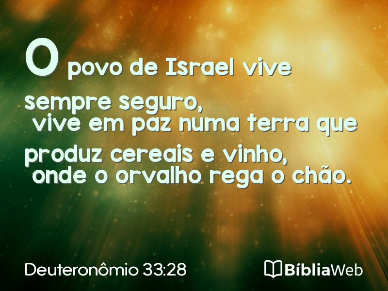 Deuteronômio 33:28 em imagem para compartilhar