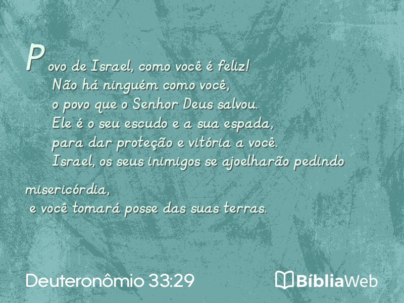 Deuteronômio 33:29 em imagem para compartilhar