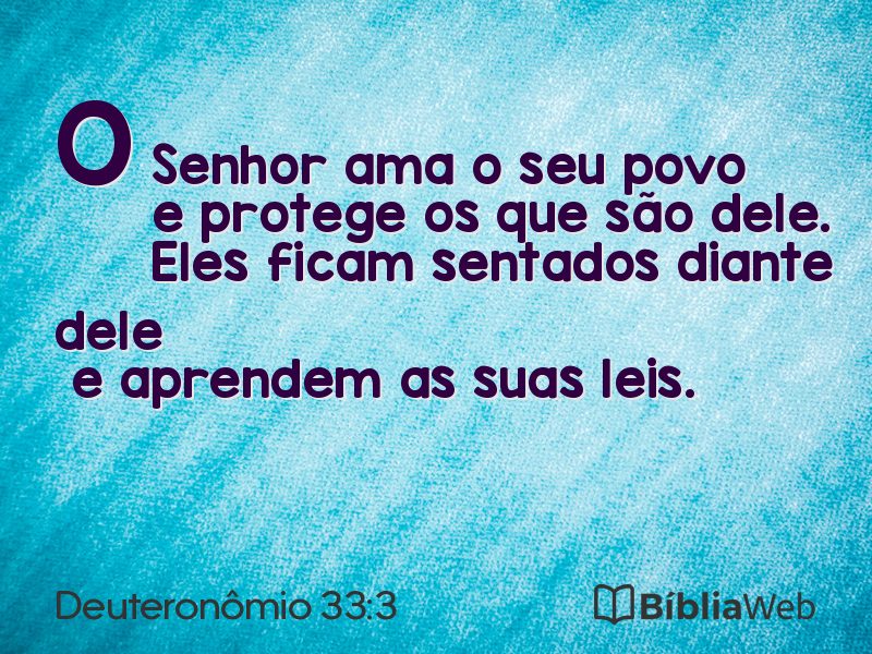 Deuteronômio 33:3 em imagem para compartilhar