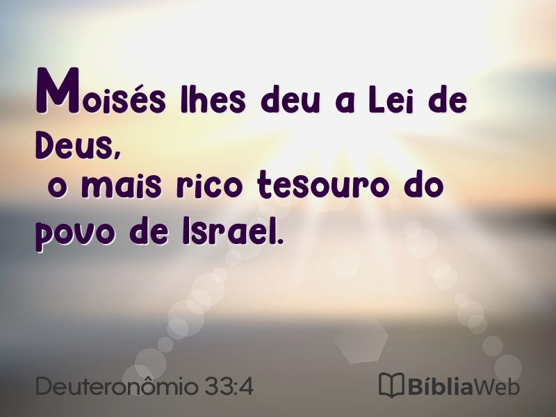 Deuteronômio 33:4 em imagem para compartilhar