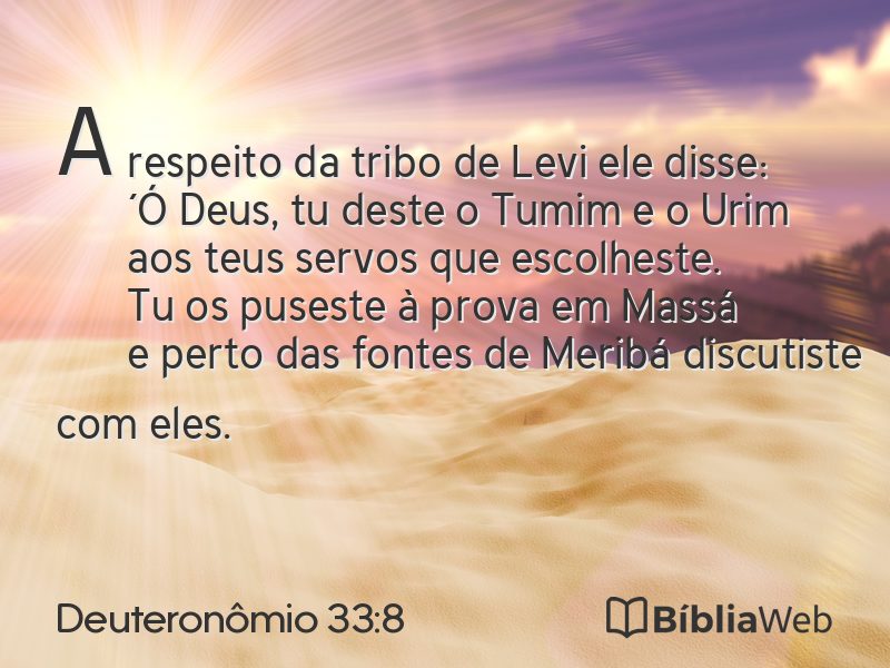 Deuteronômio 33:8 em imagem para compartilhar