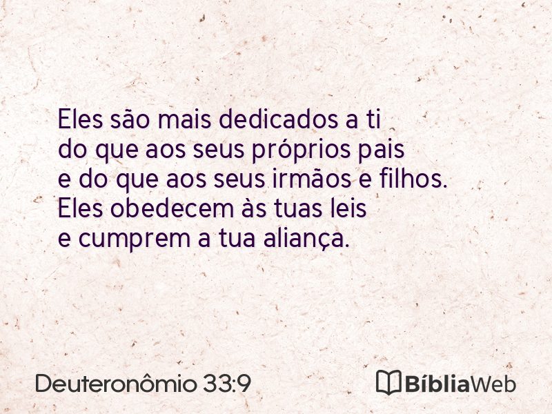 Deuteronômio 33:9 em imagem para compartilhar