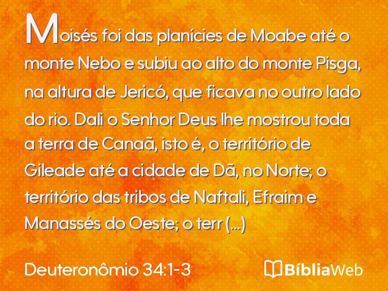 Deuteronômio 34:1-3 em imagem para compartilhar