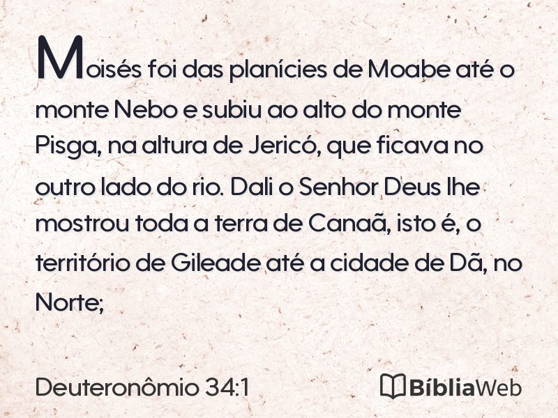 Deuteronômio 34:1 em imagem para compartilhar