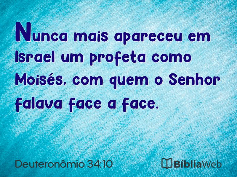 Deuteronômio 34:10 em imagem para compartilhar