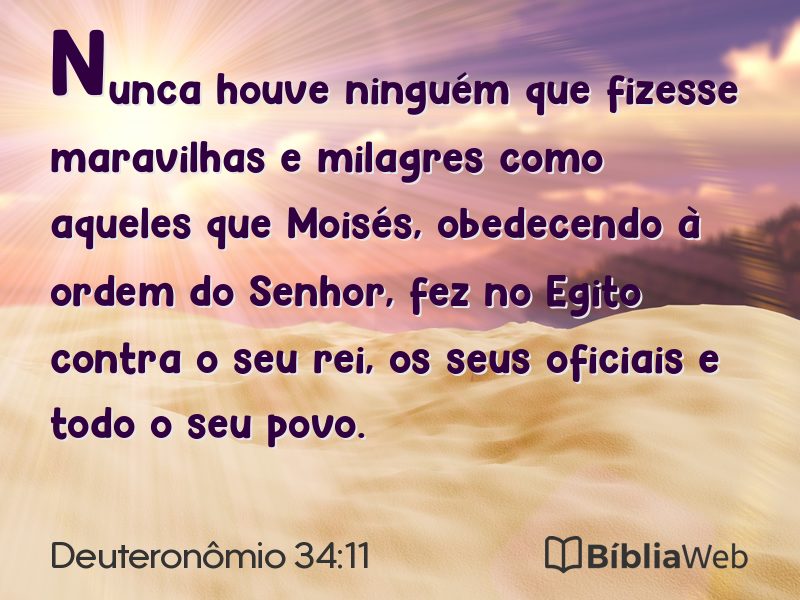 Deuteronômio 34:11 em imagem para compartilhar