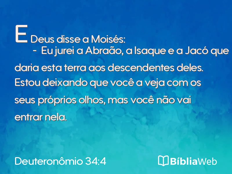 Deuteronômio 34:4 em imagem para compartilhar