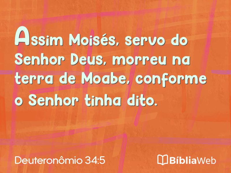 Deuteronômio 34:5 em imagem para compartilhar