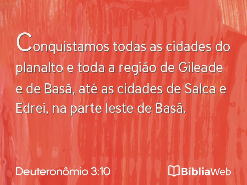 Deuteronômio 3:10 em imagem para compartilhar